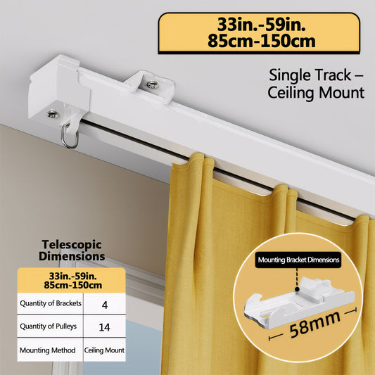 Single Track Ceiling Mount 33-59in./85-150cm
