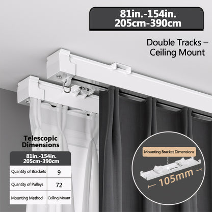 Double Tracks Ceiling Mount 81-154in./205-390cm