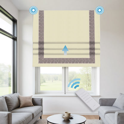 RS24 Motorized Chenille Blackout Roman Shades