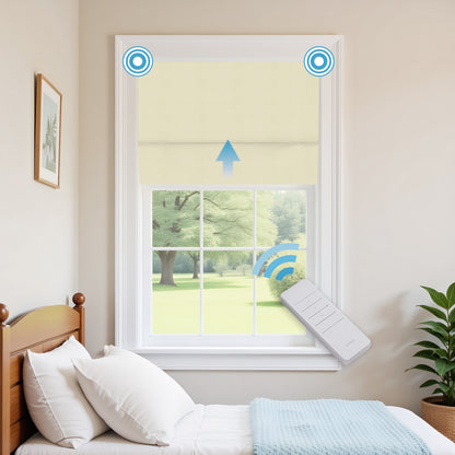 RS24 Motorized Chenille Blackout Roman Shades