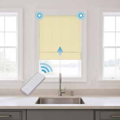 RS24 Motorized Chenille Blackout Roman Shades