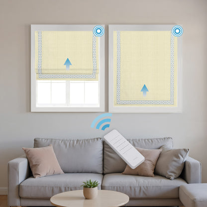 RS24 Motorized Chenille Blackout Roman Shades
