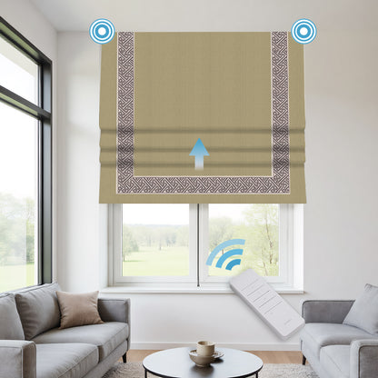 RS24 Motorized Chenille Blackout Roman Shades