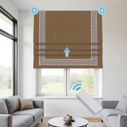RS24 Motorized Chenille Blackout Roman Shades