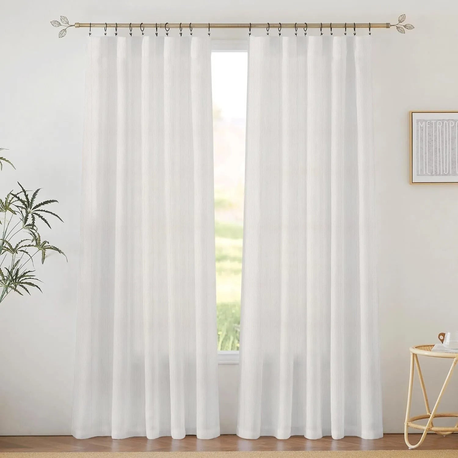 White Vertical Striped