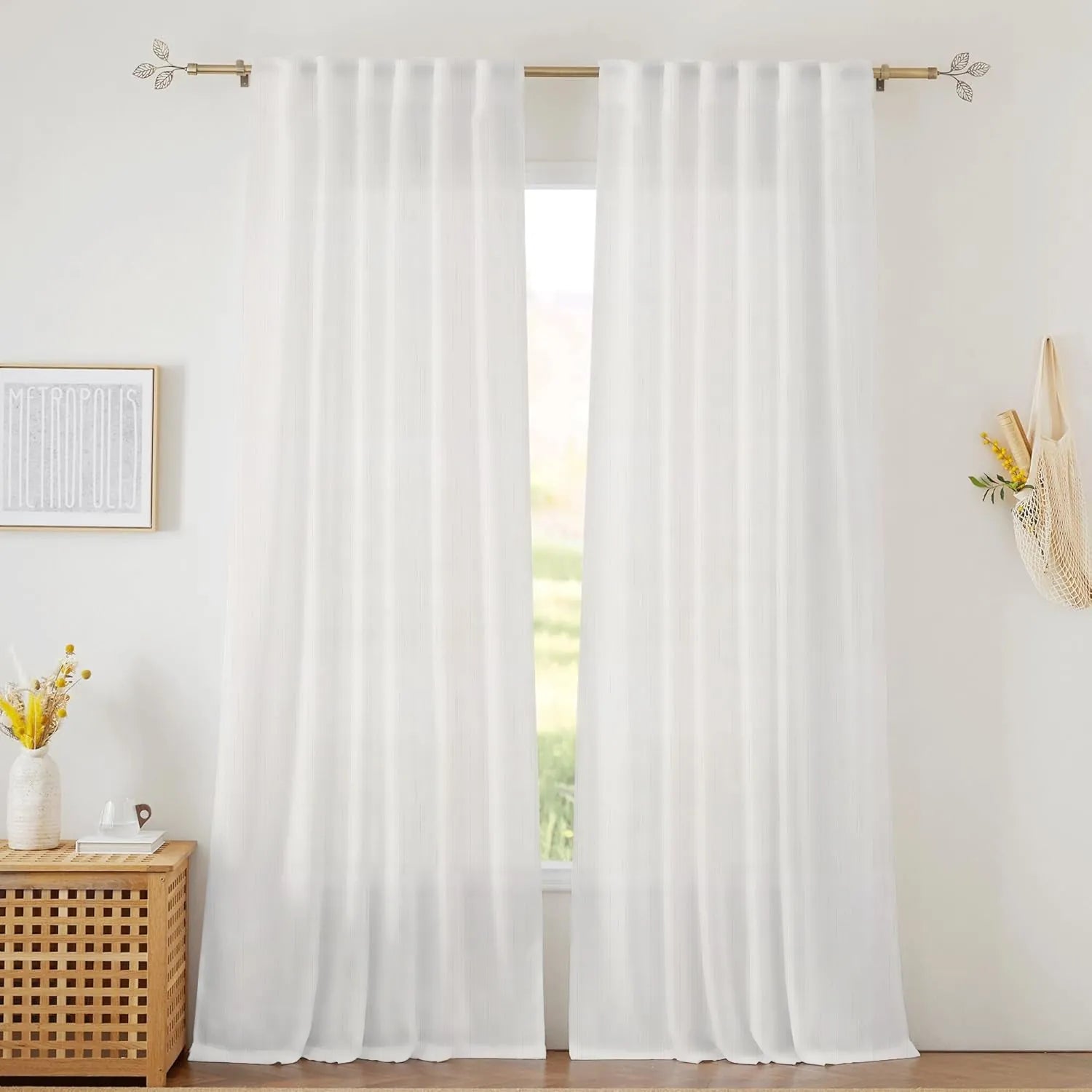 White Vertical Striped