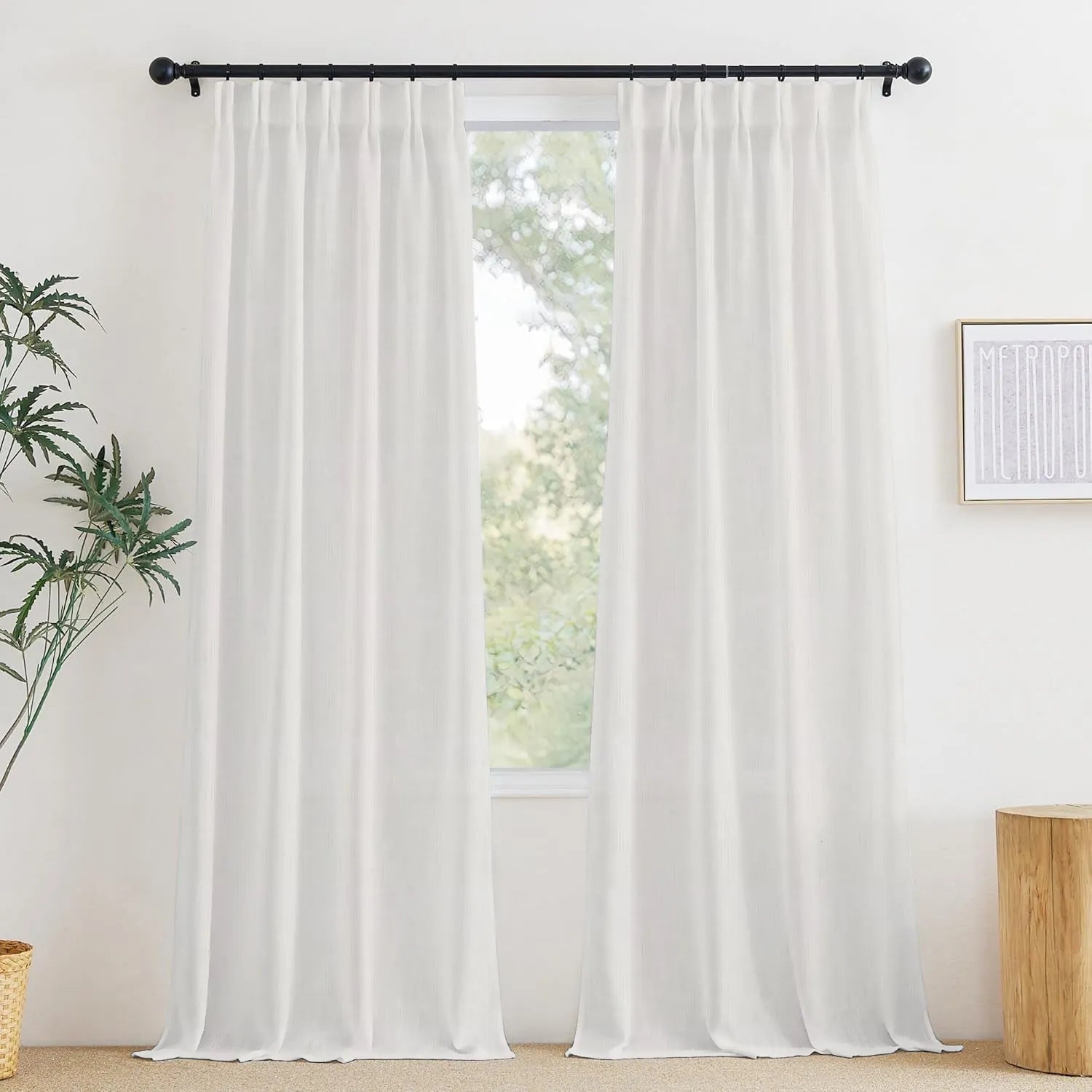 White Vertical Striped