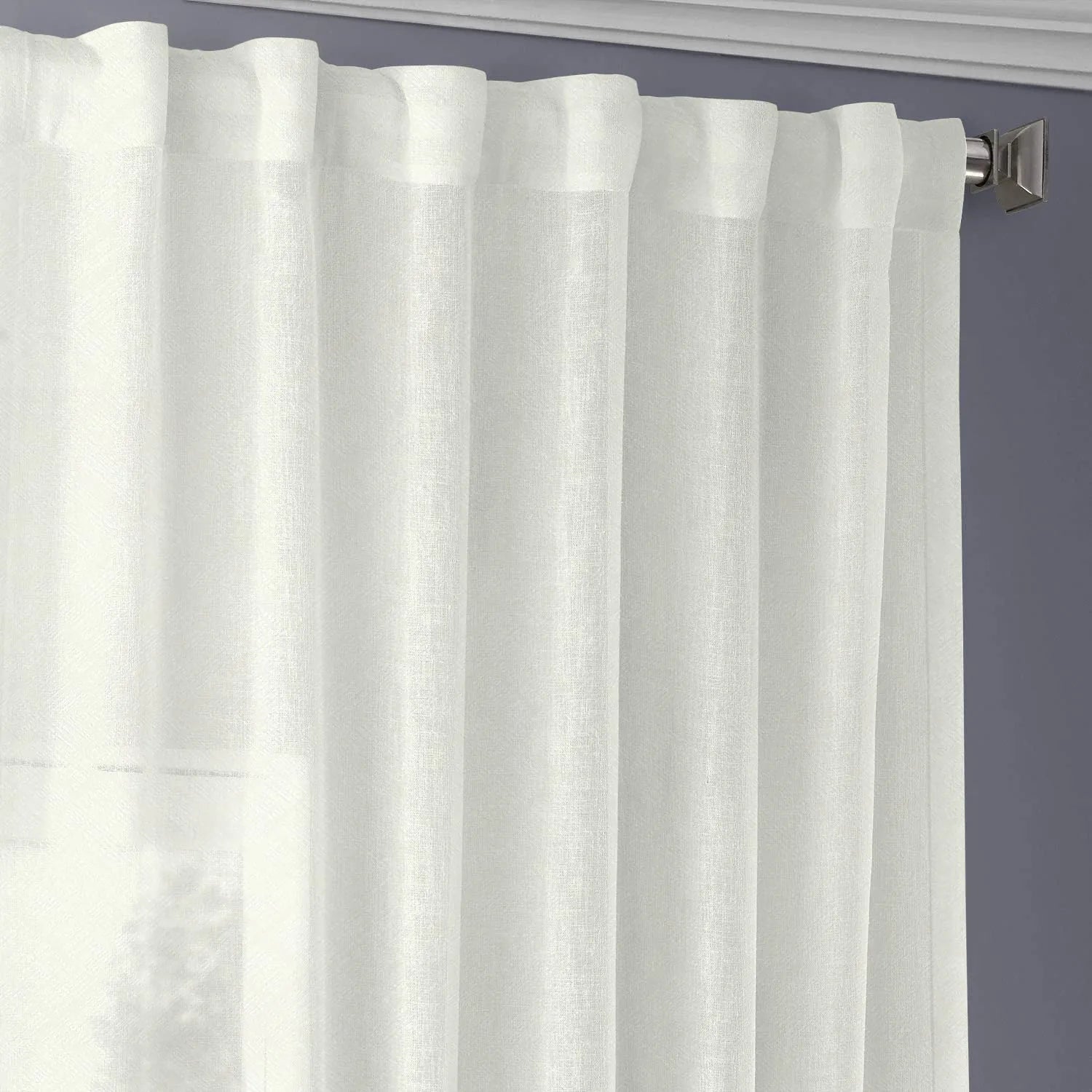 White Twill Striped
