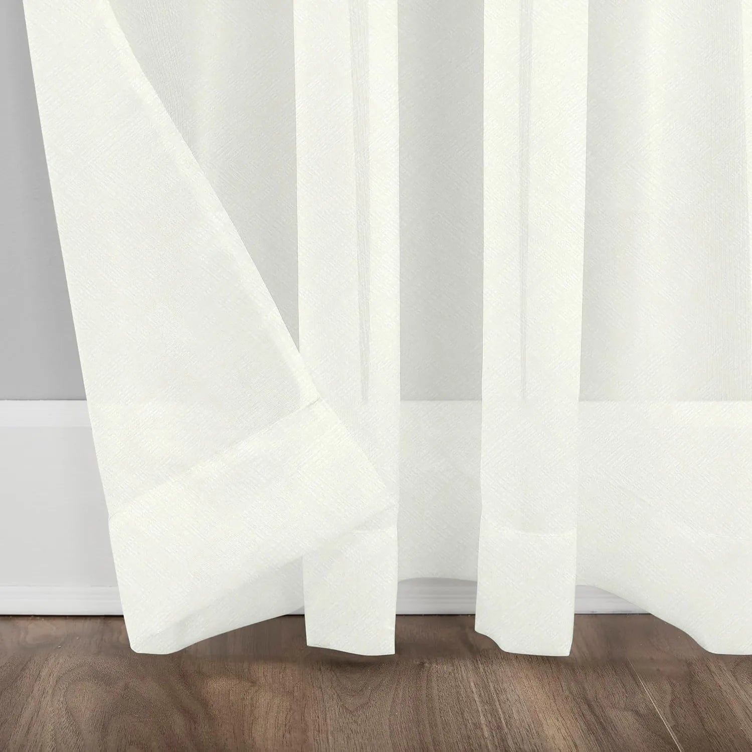 White Twill Striped