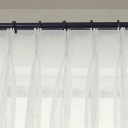 White Twill Striped