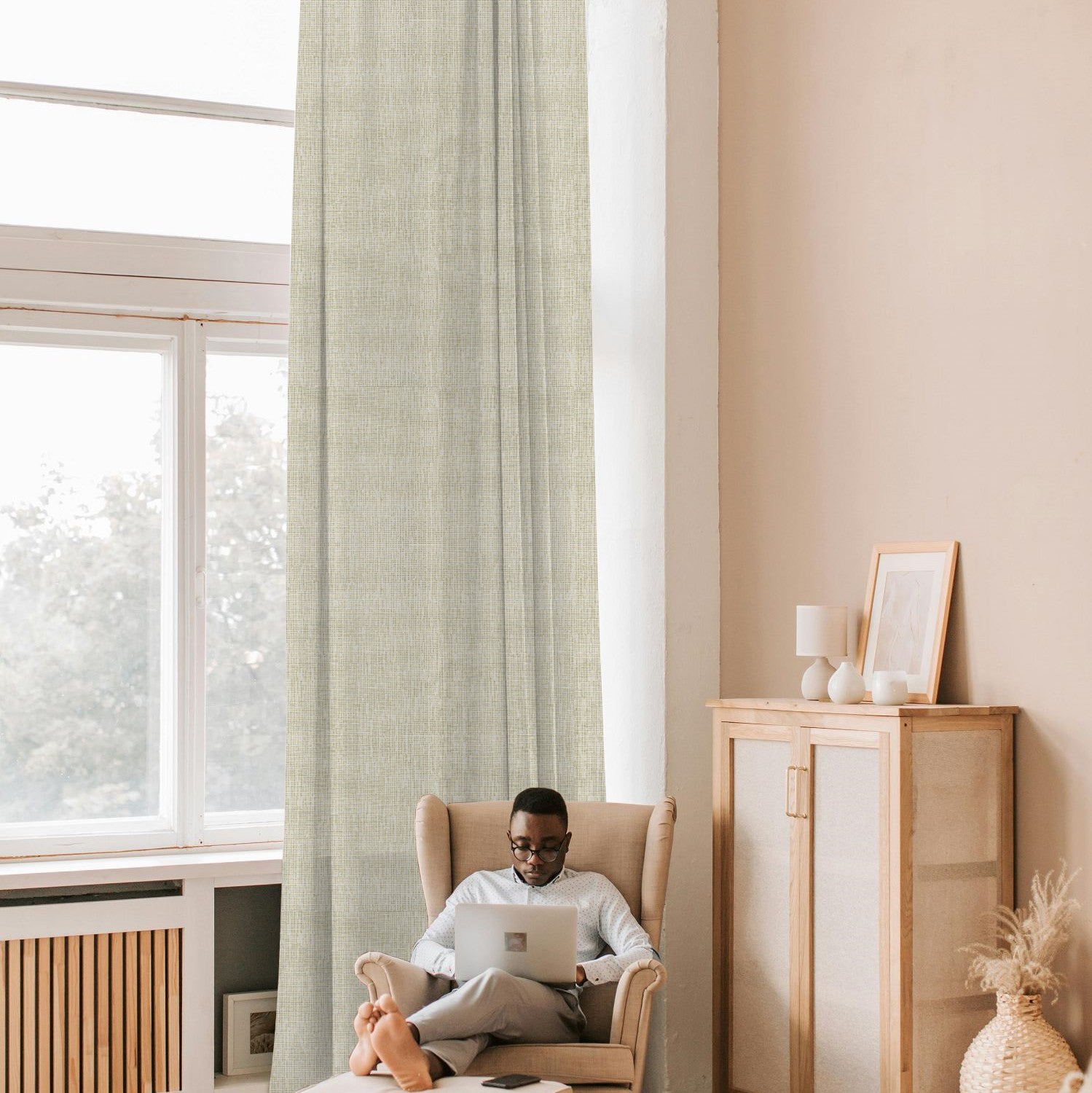 Ivory on Gray