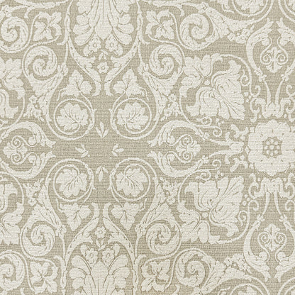 Y607 Linen-Textured Classic Baroque Jacquard Blackout Flat Panel Curtains