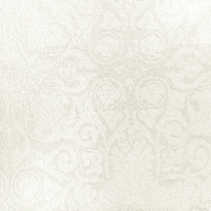 Y607 Linen-Textured Classic Baroque Jacquard Blackout Flat Panel Curtains